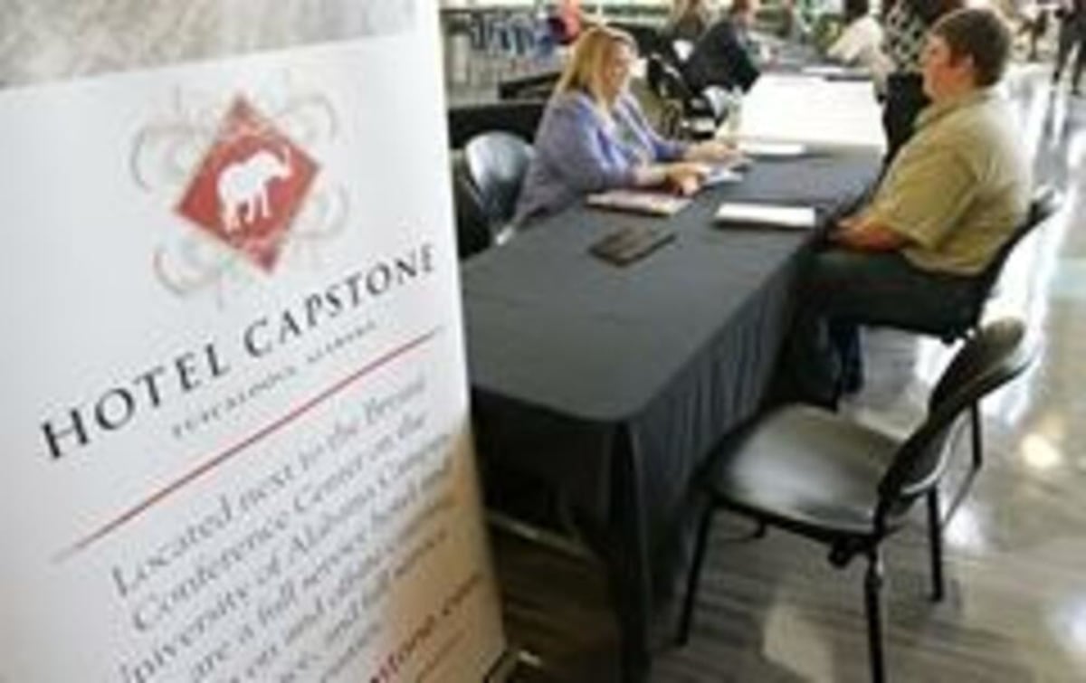 High school seniors interview for jobs during WOW 2.0